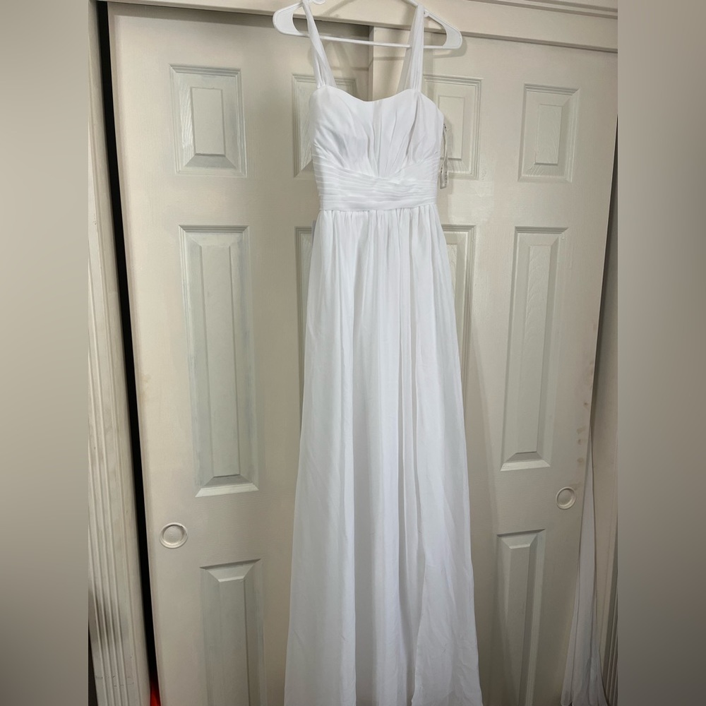 Azazie Chantelle - White - A6 - never been worn - new with tags